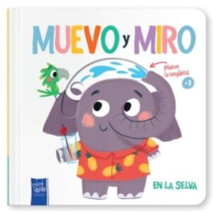 EN LA SELVA - MUEVO Y MIRO - CARTONE CON SOLAPAS