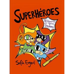 SUPERHEROES - 30 LAMINAS PARA COLOREAR + STICKERS