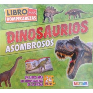 DINOSAURIOS ASOMBROSOS - LIBRO + ROMPECABEZAS
