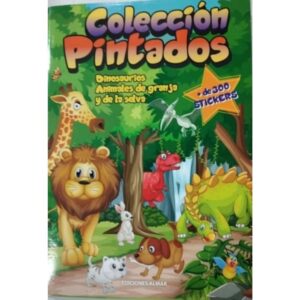 DINO, ANIMALES DE GRANJA Y SELVA + 300 STICKERS - COL.PINTADOS