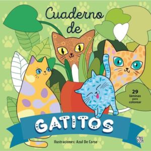 Cuaderno De Gatitos - 29 Laminas Para Colorear - De Corso Azul - V&R