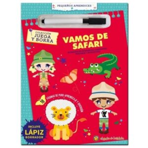 VAMOS AL SAFARI - JUEGA Y BORRA - INCLUYE LAPIZ BORRADOR