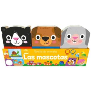 MASCOTAS, LAS: CONEJO, GATO Y PERRO - FAMILIA DE ANIMALES - CARTONE