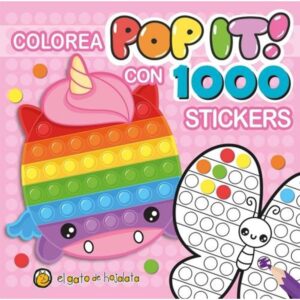 UNICORNIO - COLOREA POP IT - 1000 STICKERS