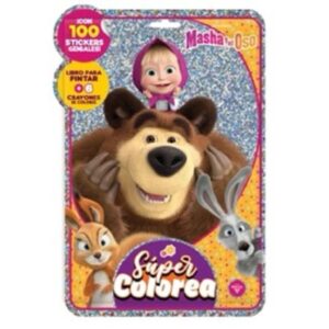 MASHA Y EL OSO - FLOW PACK SUPER COLOREA + 100 STICKERS