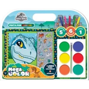 JURASSIC - BLISTER MEGA COLOR ACUARELAS - PINTA POR NUMEROS