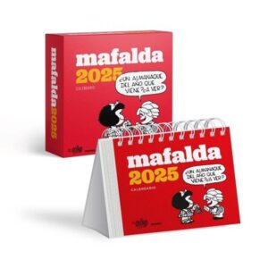 CALENDARIO 2025 MAFALDA ROJO CON CAJA
