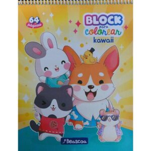 BLOCK PARA COLOREAR KAWAII - ANILLADO